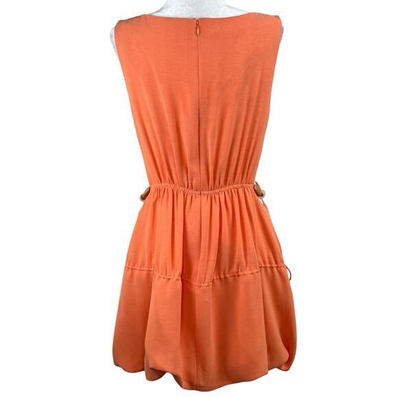 Jonathan Simkhai Peach Romy Cutout Bead Sleeveless Boat Neck Bubble Mini Dress 8 - Picture 4 of 16